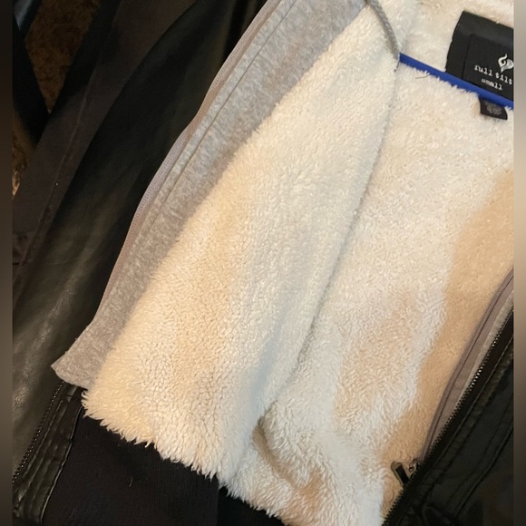 Full Tilt Faux Leather Jacket with a Warm Faux Wool Lining Size Small - Picture 3 of 5